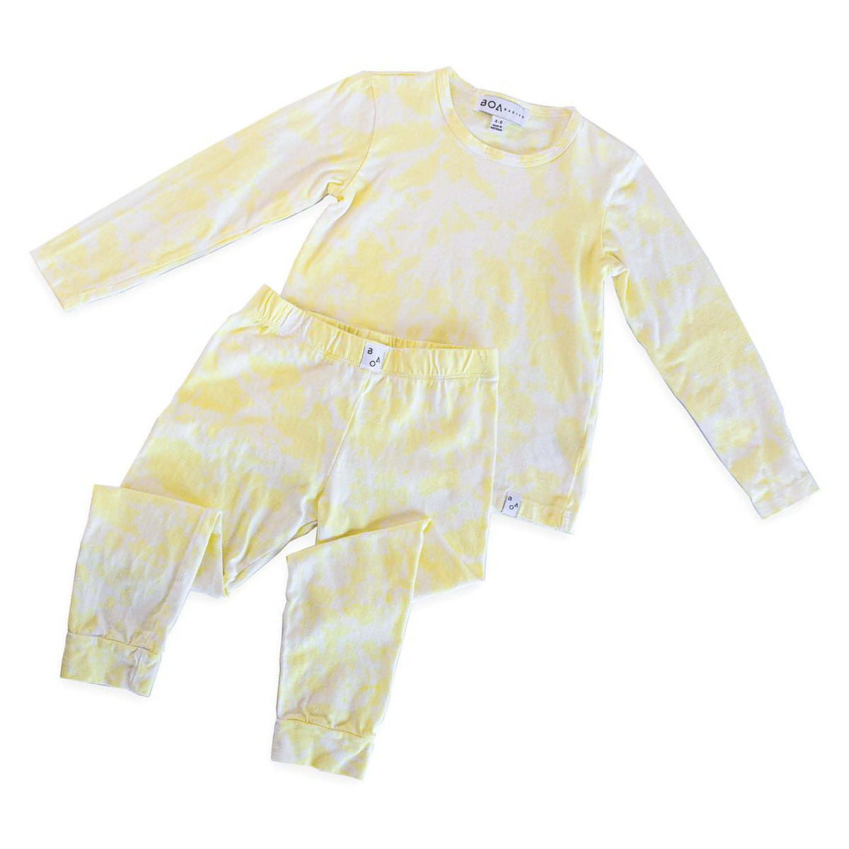 Yellow Tie Dye Long Kids Pyjamas Boa Basics