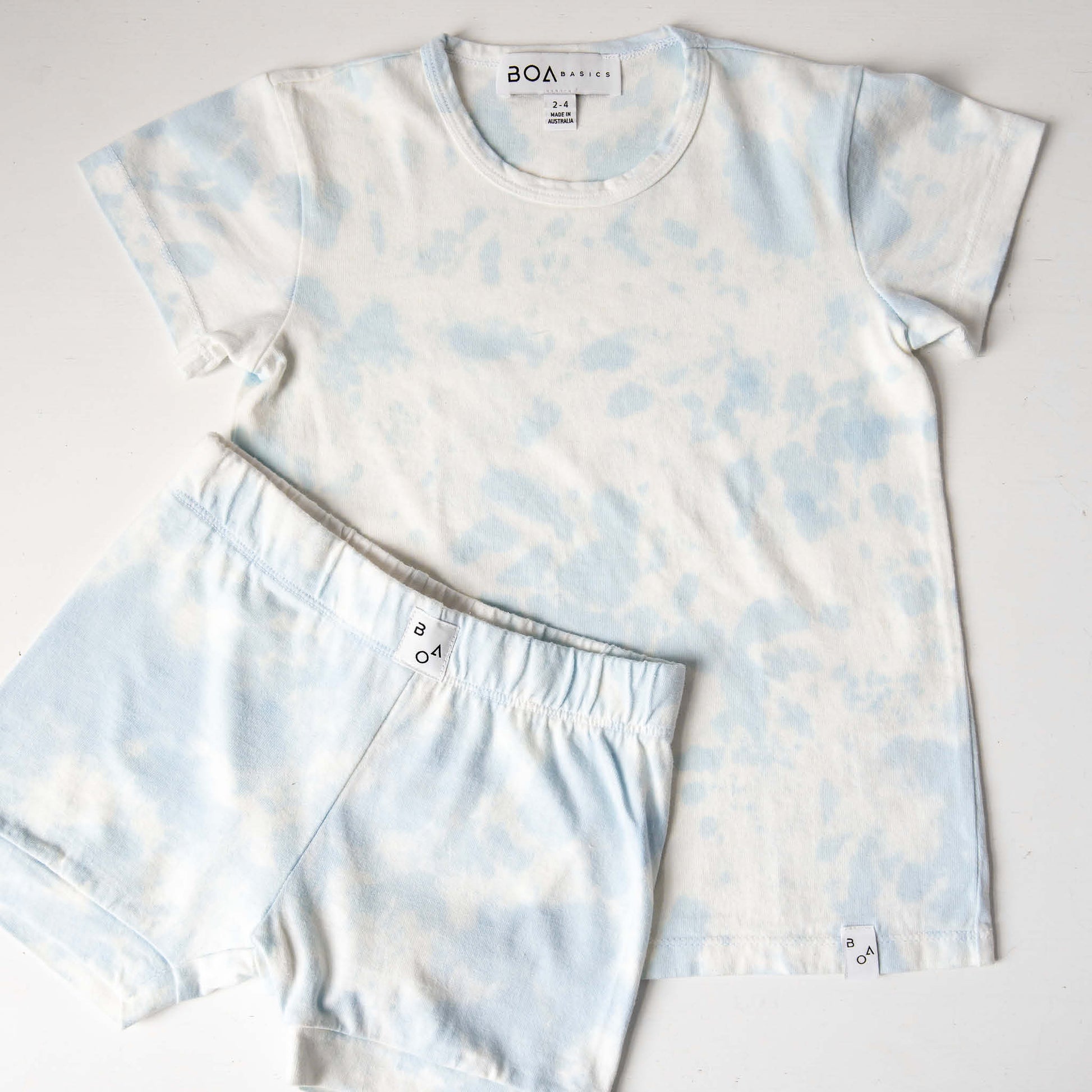 Blue Tie Dye Children's Pyjamas Boa Basics